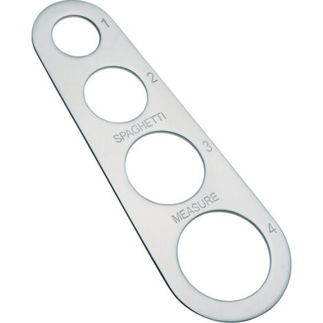 Taza medidora de espaguetis de acero inoxidable, plateada, 8 cm, herramienta para medir pasta, 1 pieza (1/5)