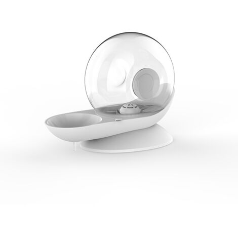 Dispensador automático de agua para mascotas, forma de caracol, 2,8 L, para perros y gatos pequeños y medianos, gris, 1 unidad (1/5)