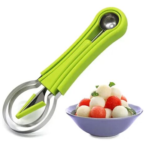 Cortador de melón 4 en 1, cuchillo para fruta, separador de pulpa, utensilio de cocina (1/5)