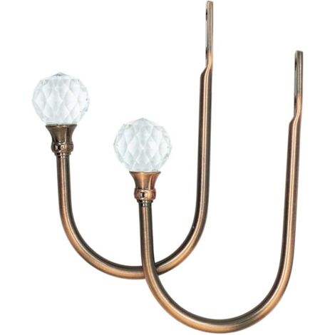alzapaños de cristal con diseño en U para cortina, de metal (color aleatorio). (1/5)