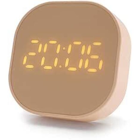 Pequeño despertador digital para niñas, despertador LED fuerte sin tictac, temporizador de cuenta regresiva para cocina
