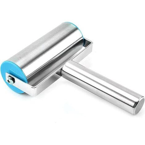 Rodillo de metal antiadherente, rodillo de acero inoxidable, rodillo para pizza, rodillo para masa, utensilio de cocina para pasta y hojaldre. (1/5)