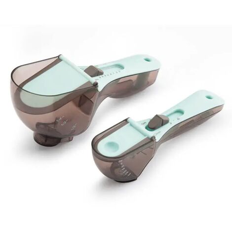 Cucharas medidoras ajustables de 2 piezas con caja, marcas multifuncionales, cuchara magnética, cucharillas SL (1/5)