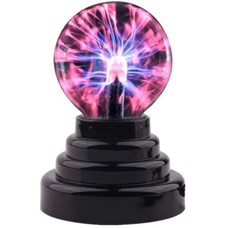 Lámpara de plasma de bola mágica de 3 pulgadas, esfera electrostática táctil, bombilla de plasma, lámpara de mesa con forma de luna, luces navideñas, decoración del hogar, lámpara original. (1/5)