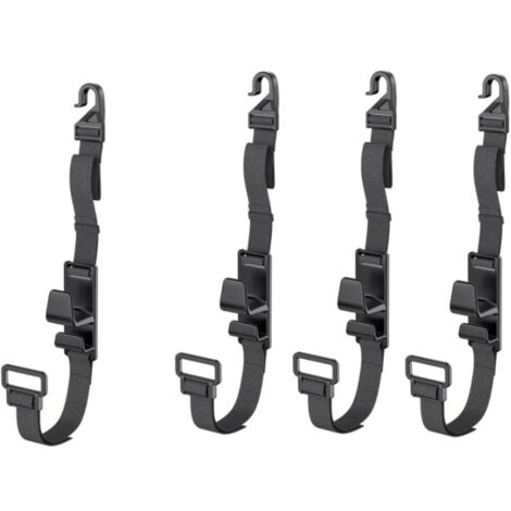 Juego de 4 ganchos universales para reposacabezas de coche, para el interior y los asientos delanteros, para guardar bolsos, chaquetas y bolsas de la compra. (1/5)