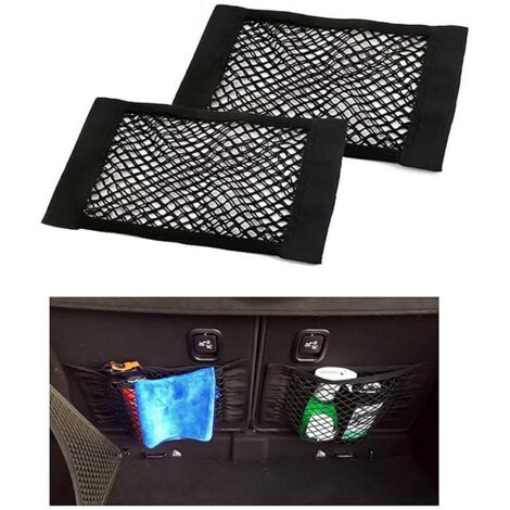 Red de almacenamiento para maletero, paquete de 2, para coche, ideal para botellas, alimentos y otros artículos de almacenamiento, 40,6 x 24,9 cm. (1/5)