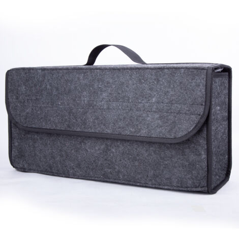 Organizador de maletero multifuncional, plegable, de fieltro suave, gris, 50 × 17 × 24 cm (1/5)