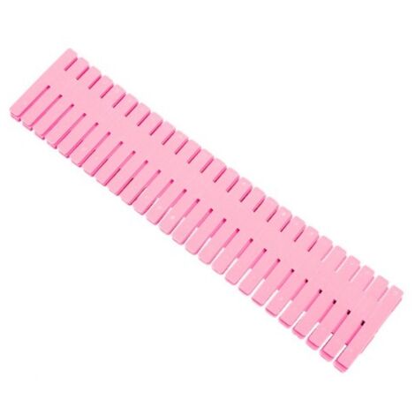 Organizador de cajones, juego de 24 piezas de insertos de cajón ajustables con compartimentos de alambre para ropa interior, calcetines, material de oficina, etc. (Rosa) 32 cm × 7 cm (1/4)