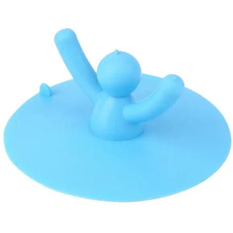 Tapón de drenaje multifuncional de silicona impermeable para cocina, baño, ducha y bañera – bonito azul cielo (1/5)