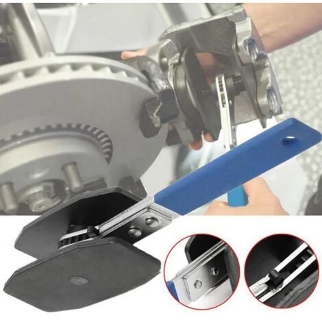 Herramienta separadora de pinza de freno con trinquete, prensa de acero inoxidable, separador doble, kit de reparación de pastillas y discos de freno para quads (1/5)