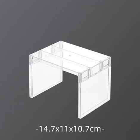 Estante de cocina y refrigerador transparente, extraíble y multifuncional, bandeja de almacenamiento para baño, estante pequeño de varios niveles