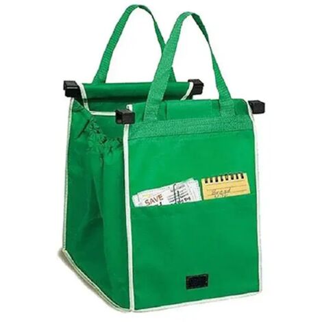 Bolsa de compras de material grueso y ecológico, bolso espacioso, plegable y reutilizable, para mujer, 1 pieza (1/5)