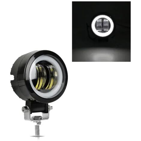 Faro LED redondo, impermeable, 12-80 V, 1 unidad, luz de trabajo, ojos de ángel, portátil, para motocicleta, SUV, coche, barco (1/5)