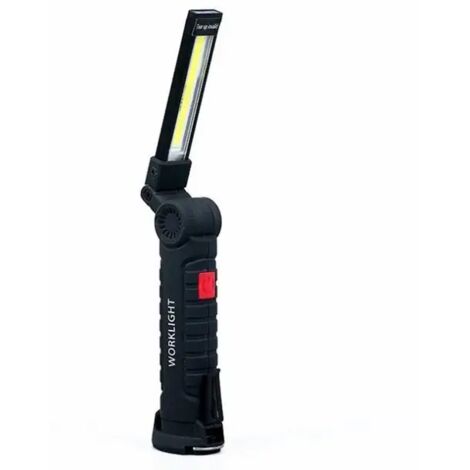Luz de trabajo LED giratoria de 360°, recargable, multifuncional, linterna profesional, ideal para reparaciones de automóviles, grande (1/5)