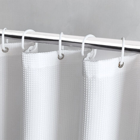 Cortina de ducha gruesa, tejida, impermeable, aislante para baño, resistente al moho y a la humedad, 180 x 180 cm