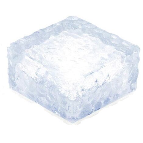 Lámpara LED solar en forma de cubo de hielo, impermeable, RGB, iluminación exterior, iluminación de escalera con control remoto, para patio, árbol, césped, decoración de jardín (grande) (1/5)