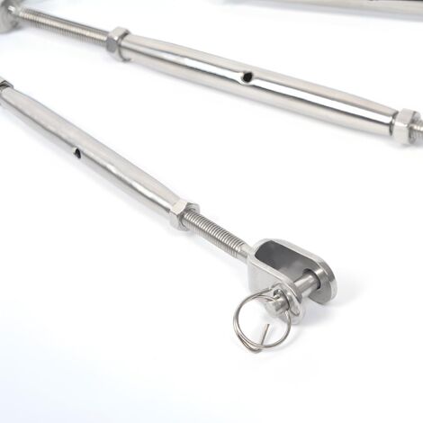 Lot De 2 Tendeurs M6 Inox 304 – Ridoirs à Fourche Ouverte, Tendeur De Câble Robuste Pour Auvent, Voilier, Corde, Grillage & Balustrade