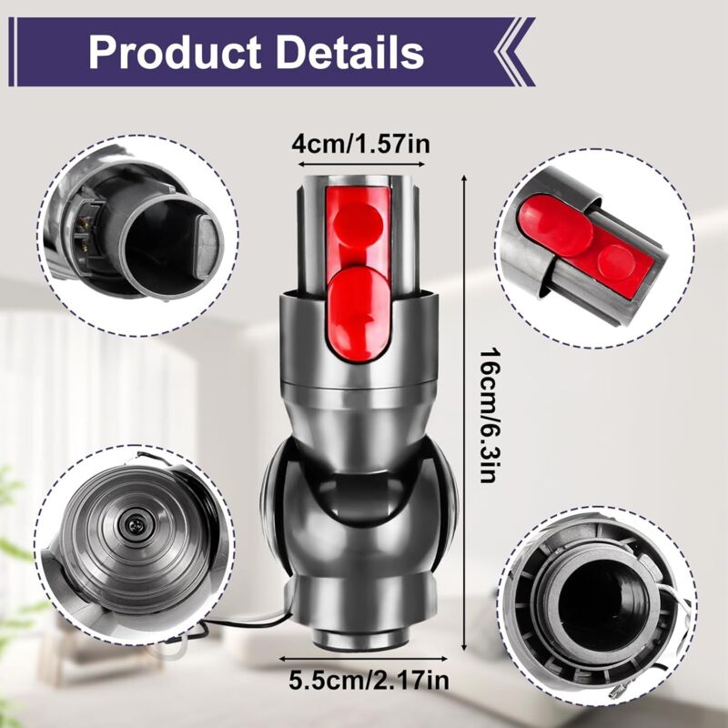 Chuancheng Connecteur de tête à entraînement Direct 50 W pour Dyson V8 V10 aspirateur Brosse de Sol Tête de Connexion Tête de Connexion Accessoires Pièces de Rechange - 5