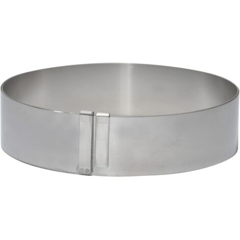 De Buyer - Cercle à pâtisserie extensible en acier inoxydable de 18 à 36 cm - 4,5 cm - Fabriqué en France, cercle extensible et