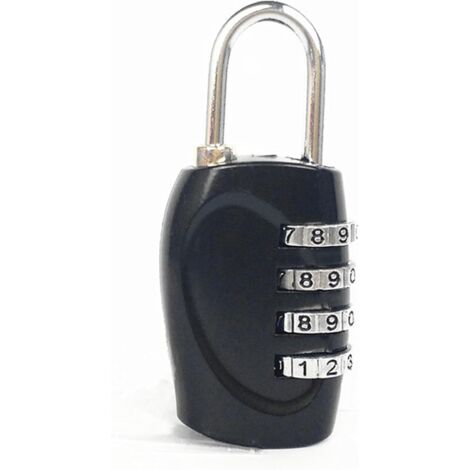 Cadenas à combinaison à 4 chiffres pour bagages, cadenas de sécurité, cadenas à code pour valises de voyage, cadenas pour casiers à (1/2)