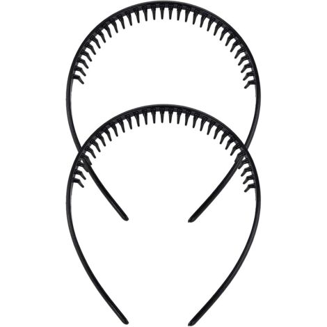 Bandeau pour homme, serre-tête peigne à dents de requin, bandeau Alice en plastique avec pince à dents (1/5)