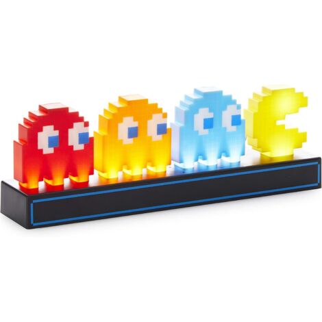 Lampe de bureau Pac-Man Ghost – Sous licence officielle, avec retour sonore et 3 modes d'éclairage, fonctionne sur USB ou piles,