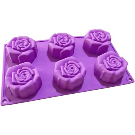 Moules en silicone en forme de rose pour gâteaux, savons, gelées, pains, puddings et muffins (1/5)