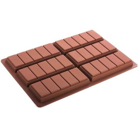 Moules en silicone pour barres de chocolat, bonbons, gelées, moules rectangulaires en silicone pour la (6 cellules, 5 sections) (1/5)
