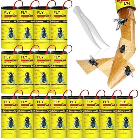 Lot de 16 attrape-mouches collants sans pesticides, pour l'intérieur ou la serre