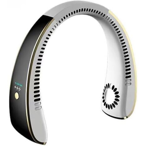 Ventilateur de cou intelligent et portable - Mini ventilateur portable, sans pales,avec commande vocale couleur champagne doré (1/5)