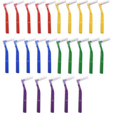 Lot de 25 brosses interdentaires pour l'hygiène bucco-dentaire, brosse à fil dentaire, appareil dentaire pour le nettoyage