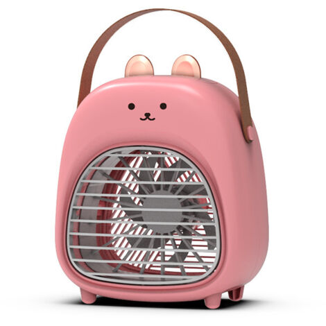 Nouveau ventilateur de refroidissement à eau Turbo, rechargeable, petit, Mini ventilateur électrique de bureau USB (rose)