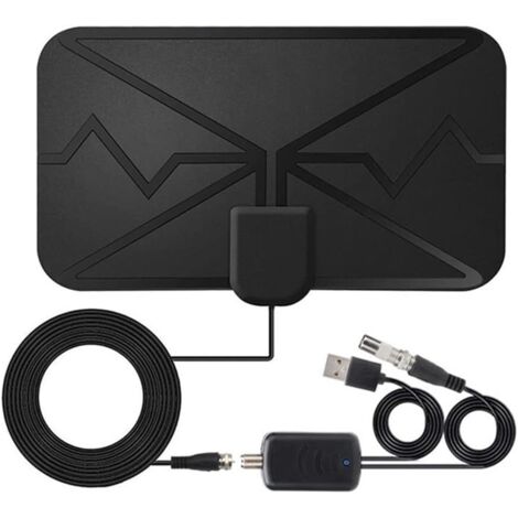 Antenne TV numérique pour TV HD intérieure Mini antenne TV numérique 3600 miles Antenne TV intérieure 4K Amplificateur (1/5)