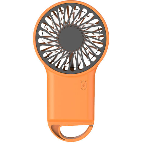 Ventilateur portatif, petit ventilateur de poche portable, mini ventilateur rechargeable par USB, ventilateurs de poche (orange) (1/5)