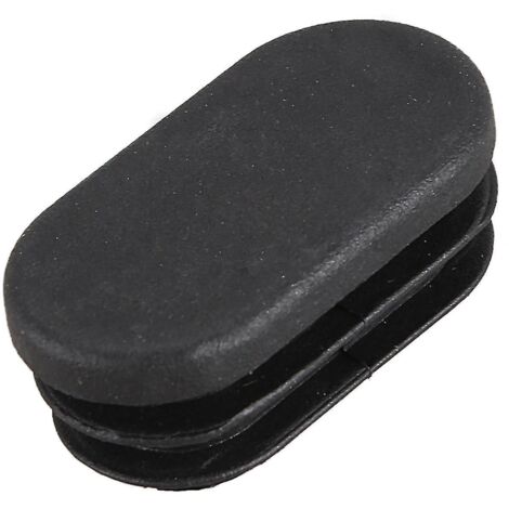 Oval Table Chair Leg Tube Pipe Insert End Cap 40mm X 20mm 20pcs Black (1/4)