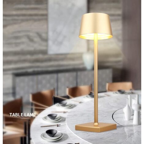 Zoeger Lot De 2 Lampes De Table LED Sans Fil Rechargeables – Blanc Chaud 2700-6000K, Aluminium, IP54 Étanche, Idéal Restaurant, Chambre, Bar (Noir)