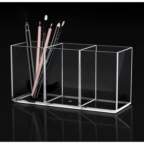 Creative jewelry box large-capacity earrings acrylic earrings jewelry storage box three cosmetic pen storage box (1/5)