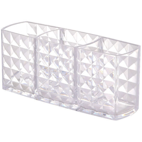 Cosmetic brush storage box desktop dresser brush tube large capacity eyebrow pencil barrel lipstick transparent cosmetic rack (1/5)