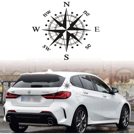 Autocollant de boussole, autocollant de voiture de boussole en vinyle, 15cm 15cm, adapté au capot de voiture, modification extérieure de camping-car (1/4)