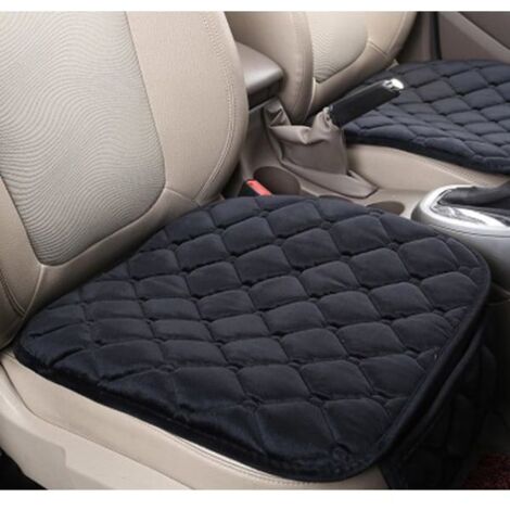 Coussin de voiture confortable, antidérapant et respirant pour 2 sièges avant noirs (1/4)