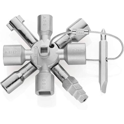 Clé universelle pour armoires électriques, compatible avec toutes les armoires et serrures standard. (1/5)