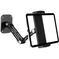 Support mural pour tablette, support mural extensible en aluminium avec base rotative à 360°, réglable et pliable pour iPad Pro,