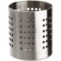 x Porte-ustensiles en acier inoxydable, organisateur de cuisine, égouttoir à couverts (12 x 13 cm)