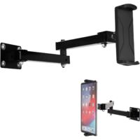 Support mural pivotant pour tablette et téléphone portable, support universel pliable et réglable pour appareils de 4 à 13 pouces,