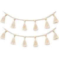Pompons tissés à la main, perles en bois, paniers décoratifs pour la maison