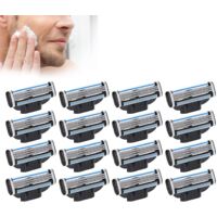 16Pcs lames de rasoir pour hommes, recharges de lames de rasoir, lame de rasoir manuel, professionnel barbier barbe lames de rasoir