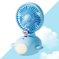 Ventilateur brumisateur portable, humidificateur mignon, ventilateur de bureau d'été, humidificateur de charge USB(bleu)