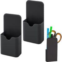 Porte-marqueur magnétique, taille S – Pot à crayons, organiseur magnétique pour fournitures de bureau, réfrigérateur (noir)