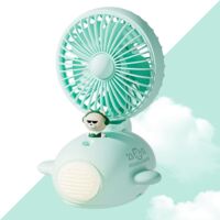 Ventilateur brumisateur portable, humidificateur mignon, ventilateur de bureau d'été, humidificateur de charge USB,(vert)