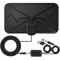 Antenne TV numérique pour TV HD intérieure Mini antenne TV numérique 3600 miles Antenne TV intérieure 4K Amplificateur